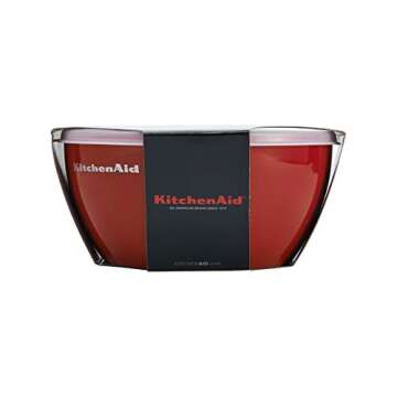 KitchenAid Classic Prep Bowls with Lids Set of 4 Small Nesting Bowls for Ingredient Prep and Storage, Dishwasher Safe