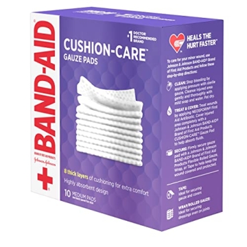 Band-Aid Cushion Care Non-Stick Gauze Pads 10 Count