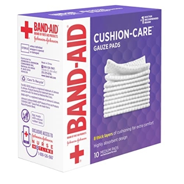 Band-Aid Cushion Care Non-Stick Gauze Pads 10 Count