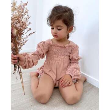 ZAXARRA Infant Baby Girl Plaid Romper with Headband