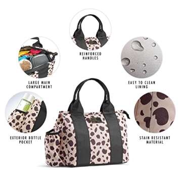 Fit & Fresh Sanibel Insulated Lunch Bag with Containers - Cheetah Style