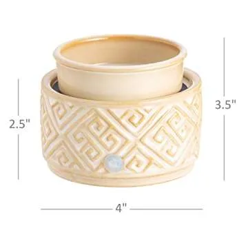 Stylish Electric Ceramic Candle Warmer with Timer