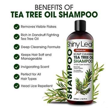 Natural Tea Tree Shampoo for Itchy Scalp - Paraben & Sulfate Free