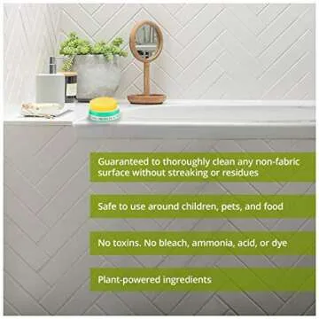 Earth Brite Clay Bar All Purpose Cleaner – Multi Surface Cleaner for Kitchens, Showers, and Hard Surfaces – 100% Natural Cleaning Product