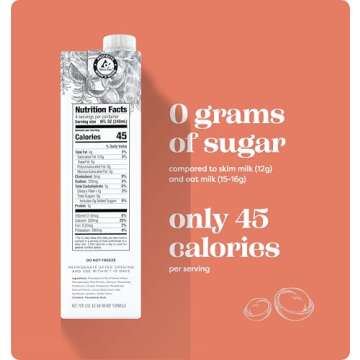 milkadamia Macadamia Milk - Unsweetened Barista - 32 Fl Oz (Pack of 6) - Lactose Free Milk, Vegan Sh...