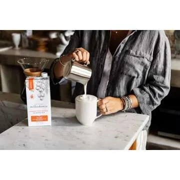 milkadamia Macadamia Milk - Unsweetened Barista - 32 Fl Oz (Pack of 6) - Lactose Free Milk, Vegan Shelf Stable Milk, Plant Based Non Dairy Milk, Organic Dairy Free Macadamia Nut Milk
