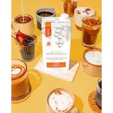 milkadamia Macadamia Milk - Unsweetened Barista - 32 Fl Oz (Pack of 6) - Lactose Free Milk, Vegan Shelf Stable Milk, Plant Based Non Dairy Milk, Organic Dairy Free Macadamia Nut Milk
