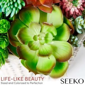 Realistic Faux Succulents 28pc for Any Decor