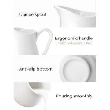 Nucookery 4 Oz Creamer Pitcher Set for Home Use