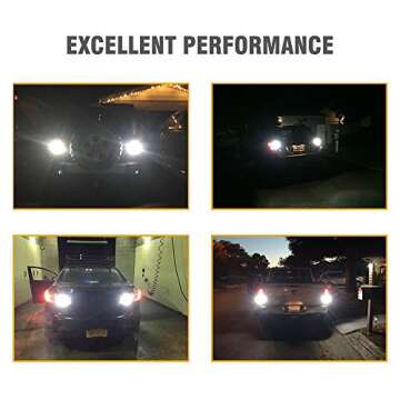 JDM ASTAR Super Bright AX-2835 Chipsets 3056 3156 3057 3157 LED Bulbs,Xenon White (Only used for backup reverse lights)