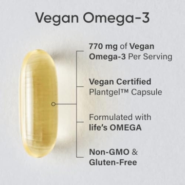 Vegan Omega-3 Algae Oil Supplement with No Aftertaste
