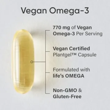 Vegan Omega-3 Algae Oil Supplement with No Aftertaste