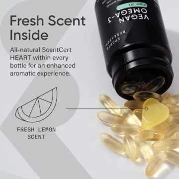 Vegan Omega-3 Algae Oil Supplement with No Aftertaste