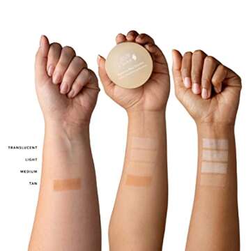 100% PURE Bamboo Blur Powder Tinted Setting Mattifying Face Makeup, Oil Absorbing Pore Minimizing Light Finish - Long Lasting, Vegan, Fruit Pigmented Translucent Color (Sheer) - 0.2 Oz