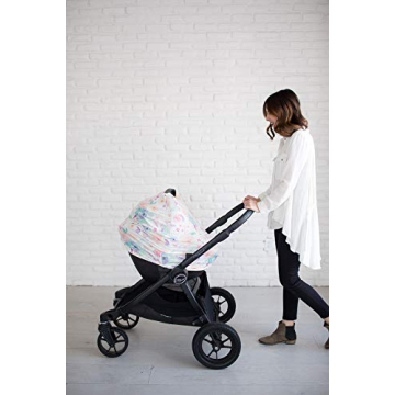 Copper Pearl Multi-Use Cover: Car Seat Covers, Nursing Cover, and Stroller Cover for Sun - Stretchy Fabric, All-Season Use, Stylish Designs, Easy Access for Moms - Bloom
