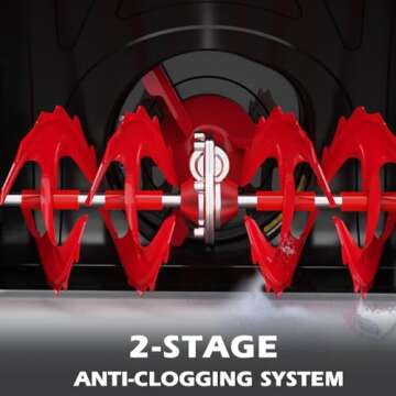 PowerSmart Self-Propelled Cordless Snow Blower Included Battery and Charger, 24-Inch, 80-Volt, 2-Stage Snow Thrower with Steel Auger