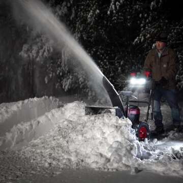 PowerSmart Self-Propelled Cordless Snow Blower Included Battery and Charger, 24-Inch, 80-Volt, 2-Stage Snow Thrower with Steel Auger