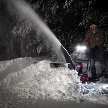 PowerSmart Self-Propelled Cordless Snow Blower Included Battery and Charger, 24-Inch, 80-Volt, 2-Stage Snow Thrower with Steel Auger