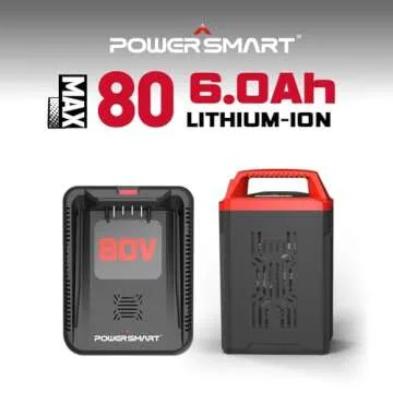 PowerSmart Self-Propelled Cordless Snow Blower Included Battery and Charger, 24-Inch, 80-Volt, 2-Stage Snow Thrower with Steel Auger