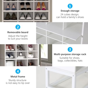Tribesigns 8-Tier Shoe Rack | Stylish & Durable Storage