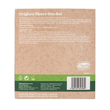 Eco-Friendly Bulldog Shave Duo: Bamboo Razor & Gel Set