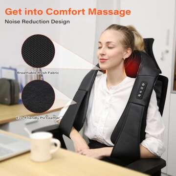 WERTYI Shiatsu Neck Massager, Electric Neck and Back Massager with Heat, 3D Kneading Massage Pillow for Neck, Back, Shoulder, Muscle Pain Relief, Office & Home & Car Use, Fits for Parents