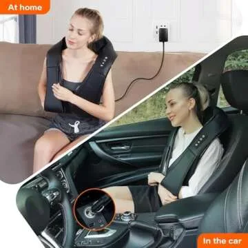 WERTYI Shiatsu Neck Massager, Electric Neck and Back Massager with Heat, 3D Kneading Massage Pillow for Neck, Back, Shoulder, Muscle Pain Relief, Office & Home & Car Use, Fits for Parents