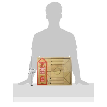 Melissa & Doug Wooden Building Blocks 60-Piece Set for Toddlers