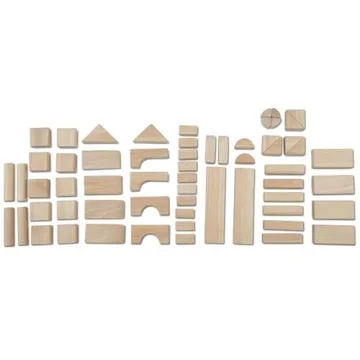 Melissa & Doug Wooden Building Blocks 60-Piece Set for Toddlers