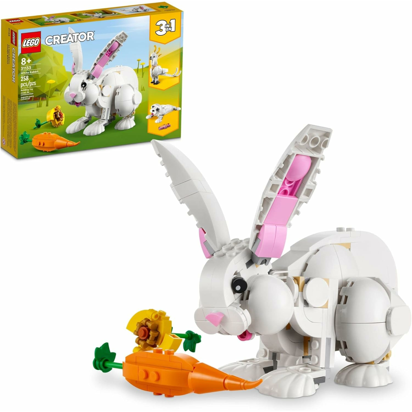 LEGO 3 in 1 White Rabbit Animal Building Set 31133