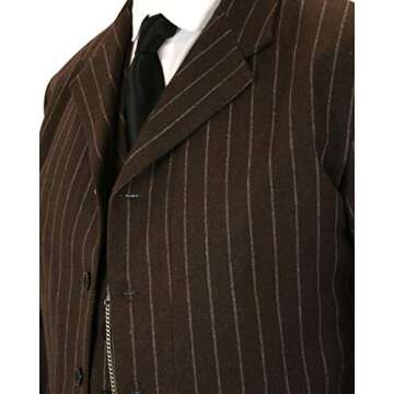 Men's Bosworth Pinstripe Sack Coat for Historical Style