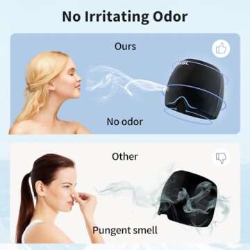 OKGL 0℃, Migraine Headache Relief Cap, Migraine Hat, Hangover Cap, Migraine Mask, Cold Gel Pack, Ice Wrap, Cold Hug, Stress Relief, Puffy Eyes