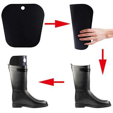 Ruisita 4 Pieces (2 Pairs) Boot Shapers Form Inserts Breathable Boots Support for Men or Women