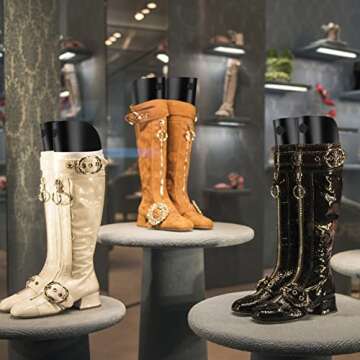 Ruisita 4 Pieces (2 Pairs) Boot Shapers Form Inserts Breathable Boots Support for Men or Women