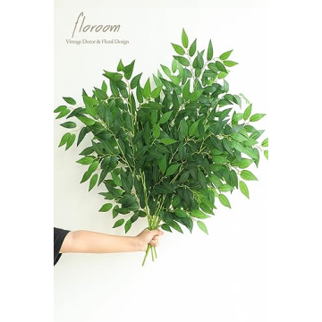 Floroom 12pcs Artificial Italian Ruscus Greenery for Weddings