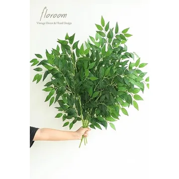 Floroom 12pcs Artificial Italian Ruscus Greenery for Weddings
