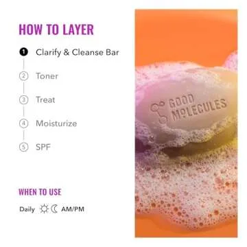 Good Molecules Clarify and Cleanse Bar - Vegan Soap-Free Cleanser