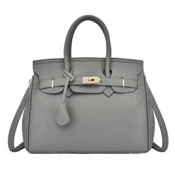 Handbag for Women Women's Bags Simple Solid Color Shoulder Bag Handbag-Light Brown