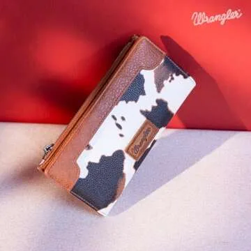 Wrangler Cow Print Wallet - Fashionable & Functional Women's Wallet