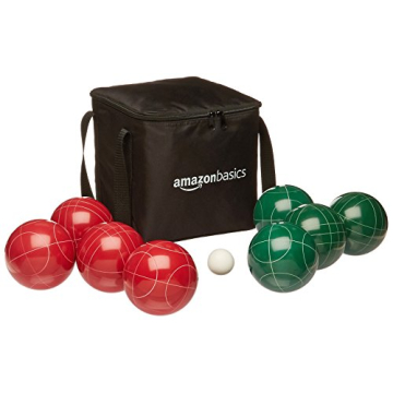 Amazon Basics Bocce Ball Set - Full Size 100mm with Carrying Case