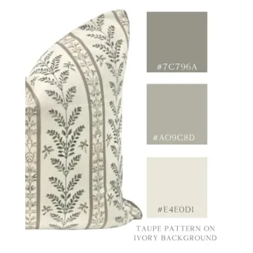 Jillien Harbor Brown Pillow Cover Premium Grandmillennial Decor