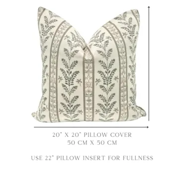 Jillien Harbor Brown Pillow Cover Premium Grandmillennial Decor