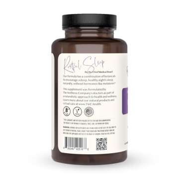 The Wellness Company Restful Sleep | Natural Melatonin-Free Sleep Support | 60 Capsules (1 Month Sup...