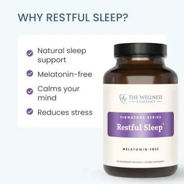 Melatonin-Free Restful Sleep Support | 60 Capsules | Vegan