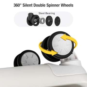 Stylish KYME 22-Inch Hardside Small Suitcase with Laptop Compartment