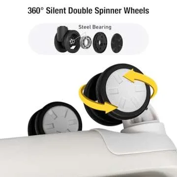 Stylish KYME 22-Inch Hardside Small Suitcase with Laptop Compartment