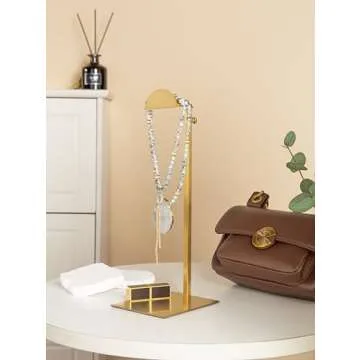 KDYZS+ 3 Pack Purse Stands for Display, Gold Purse Display Stand Heavy-Duty Steel Handbag Display Stand Adjustable Bag Display Stand Holder Purse Rack for Retail, Boutiques, Store Organization