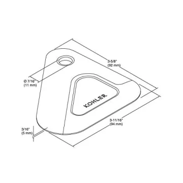 KOHLER Kitchen Pot & Pan Scraper - Heat Resistant Silicone & Nylon