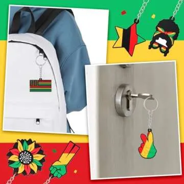 Ferreve 60 Juneteenth Keychains for Cultural Celebration Accessories