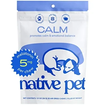 Native Pet Calm Dog Calming Chews - 30 Treats for Anxiety Relief